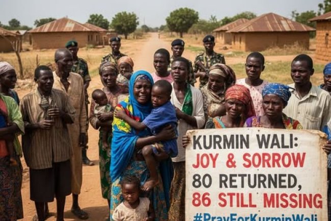 Kurmin Wali community as we welcome home eighty of our neighbors who narrowly escaped the recent attack in Kajuru