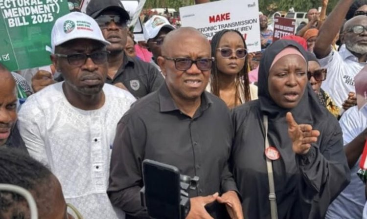 Peter Obi Leads Massive “Occupy National Assembly” Protest Against Senate